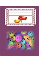 The Happy Notebook: Graph-Ruled Notebook - 8.5 x 11 - 200 Pages - Smiley Cover - 0.5 cm - approx. 0.20 in(4 The Happy Notebook)