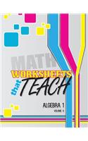 Worksheets That Teach: Algebra 1, Volume II