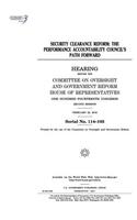Security clearance reform