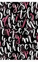 Journal Notebook Sparkly Letters Pattern 7