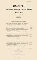 Archives d'Histoire Litteraire Et Doctrinale Du Moyen Age LXXXVIII - 2021