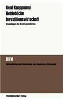 Betriebliche Investitionswirtschaft