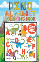 dino alphabet coloring book: Fun Dinosaur ABC Coloring Book for Toddlers, Preschoolers and Kids