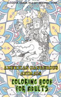 American Dangerous Animals - Coloring Book for adults - Alligator, Cougar, Wild cat, Anaconda, other