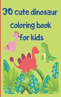 Cute dinosaur coloring book for kids