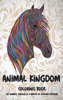 Animal Kingdom - Coloring Book - 100 Animals designs in a variety of intricate patterns