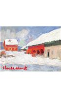 Monet Red Barns in Norway Boxed Holiday Full Notecards