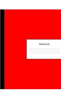 Notebook: 600 Page College Ruled Lined Notebook, Writing Pad & Practice Journal - Red Cover - For Assignments, Taking Class Notes, Homework, Studying & as an 