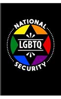 National LGBTQ Security: Rainbow Club Logo Journal - Notebook - Workbook For Lgbtq Rights, Pride Parade, Social Movements, Lesbian & Gay Humor Fans - 6x9 - 100 Graph Paper P