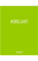Notebook for Cornell Notes, 120 Numbered Pages, #BRILLIANT, Lime Cover