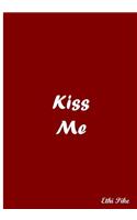 Kiss Me - Red Notebook / Extended Lines / Soft Matte Cover
