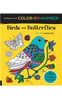 Brilliantly Vivid Color-By-Number: Birds and Butterflies