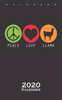 Peace Love Llama Kalender 2020