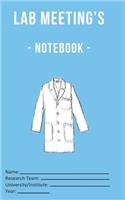 Lab Meeting's - Notebook -: (dimensions 5x8, back cover - blue) to help you in your Lab work! For undergraduates, graduates, PhDs, PostDocs, Lab Managers, Researchers - Life Sc