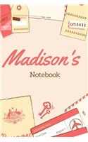 Madison First Name Madison Notebook: Lined Notebook / Journal Gift, 120 Pages, 6x9, Soft Cover, Matte Finish