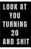 Look At You Turning 20 and Shit NoteBook Birthday Gift For Women/Men/Boss/Coworkers/Colleagues/Students/Friends.: Lined Notebook / Journal Gift, 120 Pages, 6x9, Soft Cover, Matte Finish