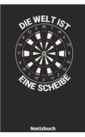 Die Welt ist eine Scheibe Notizbuch: 6'x9' 120 karierte Seiten - Dart Spieler Notizbuch - Weihnachtsgeschenk oder Geburtstagsgeschenk - Idee für Dart Fans, Spieler, Trainer, die mit Pfe