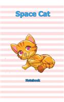 Space Cat: Notebook 6 x 9 inch With 120 Lined pages