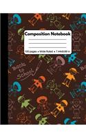 Composition Notebook: Back to School Gifts Composition Journal Wide Ruled: 100 Pages Book for Kids Teens School Students And Teachers: Cute Kids Pattern