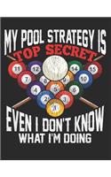 My Pool Strategy is Top Secret Even I Dont Know what Iam Doing: Planner Weekly and Monthly for 2020 Calendar Business Planners Organizer For To do list 8,5" x 11" Pool Billiard Snooker