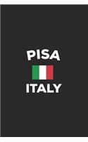 Pisa Italy: Italian Flag Italia Notebook Journal Lined Wide Ruled Paper Stylish Diary Vacation Travel Planner 6x9 Inches 120 Pages Gift