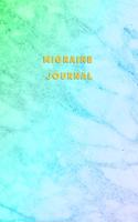 Migraine Journal: Diary for repeated severe headaches - Logging date, duration, triggers, symptoms, relief measures and medication used - Blue, green and aqua marble 