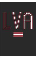 Vintage Latvia Notebook - Latvia Diary - Retro Latvian Flag Journal - Latvia Gifts: Medium College-Ruled Journey Diary, 110 page, Lined, 6x9 (15.2 x 22.9 cm)