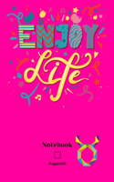 Graph Notebook Taurus Sign Magenta Cover160 pages 6x9-Inches