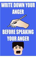 Write Down Your Anger Before Speaking Your Anger