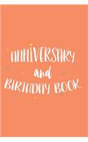 Anniversary and Birthday Book: Happy Memories Keepsake Celebration Journal for Couples