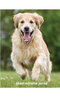 Golden Retriever Journal: 8.5 x 11 inch lined dog notebook, 150 pages, wide ruled