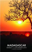 Madagascar Weekly 5 X 8 Planner 2019: 12 Month Calendar
