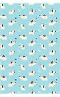 Dog Pattern - Happy Puppy and Bones: Blank Lined Notebook for Dog Lovers and Pet Owners