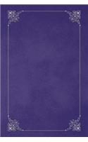 Purple 101 - Blank Notebook with Fleur de Lis Corners