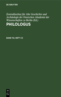Philologus. Band 112, Heft 1/2
