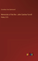 Memorials of the Rev. John Cantine Farrell Hoes, D.D.