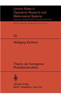 Theorie Der Homogenen Produktionsfunktion
