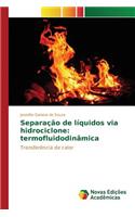 Separação de líquidos via hidrociclone: termofluidodinâmica