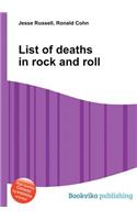 List of Deaths in Rock and Roll
