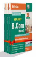 Shivdas BCom Hons Semester 4 International Business, Business Statistics, Cost Accounting (Pack of 3) Solved 10 years PYQs based on NEP UGCF 2022