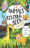 Animals coloring book: For Kids Aged 3-8