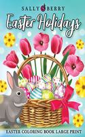 Easter Adult Coloring Book Large Print