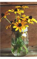 Rustic Brown-Eyed Susan Flowers in a Jar Journal