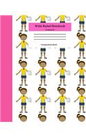 Wide Ruled Notebook Volleyball Composition Book