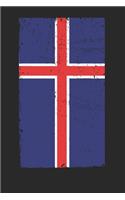 Iceland Flag: Blank Lined Iceland Flag Notebook for Icelanders - 6x9 Inch - 120 Pages