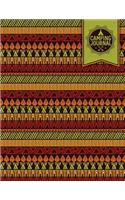 Camping Journal: African Tribal Pattern Travel Logbook 8.5x11 130 Pages