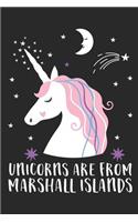 Unicorns Are From Marshall Islands: A Blank Lined Journal for Sightseers Or Travelers Who Love This Country. Makes a Great Travel Souvenir.