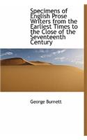Specimens of English Prose Writers from the Earliest Times to the Close of the Seventeenth Century