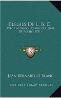 Elegies De L. B. C.