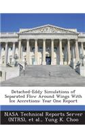 Detached-Eddy Simulations of Separated Flow Around Wings with Ice Accretions: Year One Report